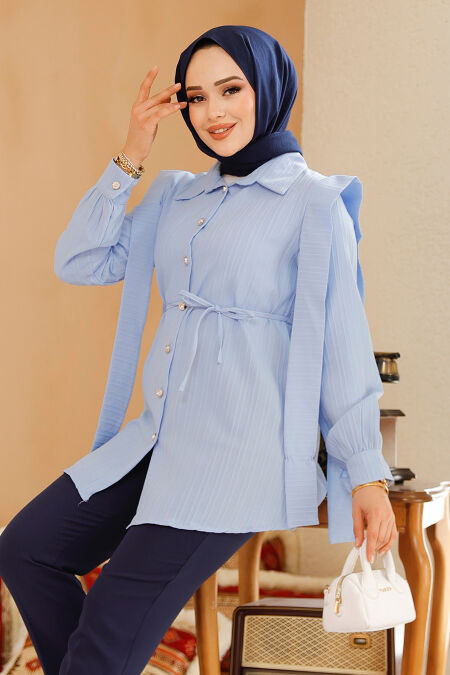 Baby Blue Modest Tunic 10131BM - NEVA STYLE