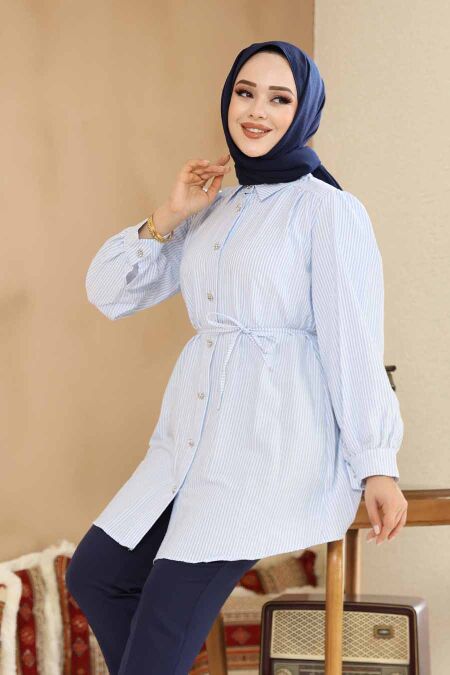 Baby Blue Modest Tunic 42421BM - NEVA STYLE