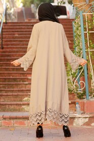 Beige Hijab Abaya 1434BEJ - 2