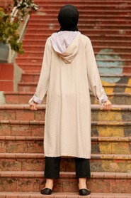 Beige Hijab Coat 4104BEJ - 2