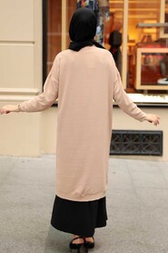 Beige Hijab Coat 57290BEJ - 2