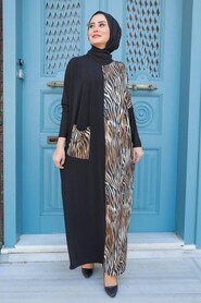 Beige Hijab Dress 14970BEJ - 1