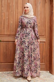 Beige Hijab Dress 279029BEJ - 2