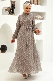 Beige Hijab Dress 279045BEJ - 1