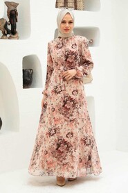 Beige Hijab Dress 279053BEJ - 1