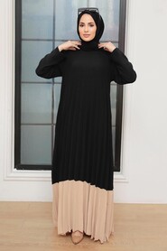 Beige Hijab Dress 7684BEJ - 1