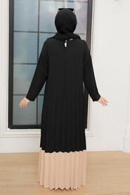 Beige Hijab Dress 7684BEJ - 2