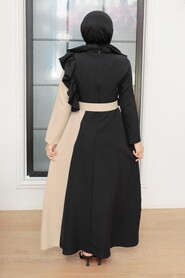 Beige Hijab Dress 7689BEJ - 2