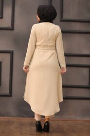 Beige Hijab Dual Suit Dress 1400BEJ - 2