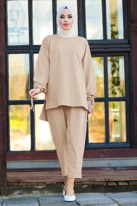 Beige Hijab Dual Suit Dress 21801bej Neva