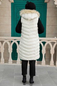 Beige Hijab Inflatable Vest 1025BEJ - 3
