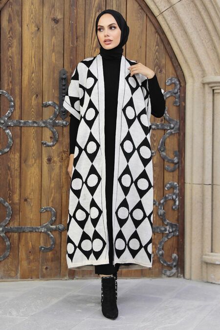 Beige Hijab Knitwear Double Suit 1213BEJ - NEVA STYLE