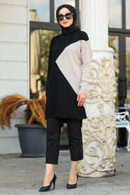 Beige Hijab Knitwear Tunic 2274BEJ - 1