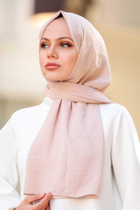 Beige Hijab Shawl 5077BEJ - NEVA STYLE