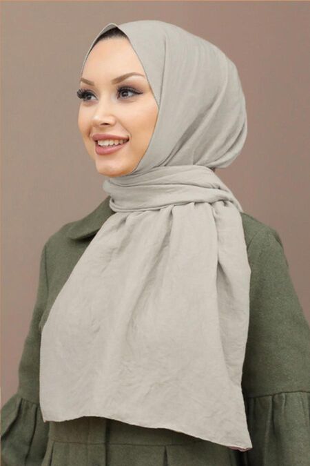 Beige Hijab Shawl 5099BEJ - NEVA STYLE
