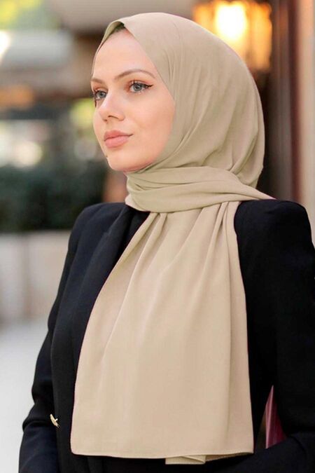 Beige Hijab Shawl 5122BEJ - NEVA STYLE