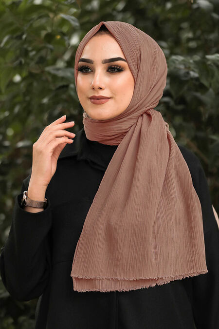 Beige Hijab Shawl 7571BEJ - NEVA STYLE