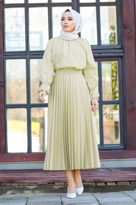 Beige Hijab Skirt 20511BEJ - NEVA STYLE