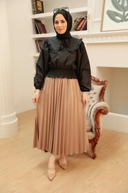 Beige Hijab Skirt 4892BEJ - 6