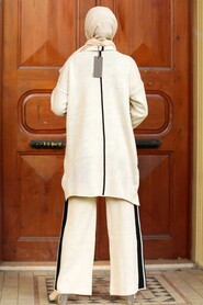 Beige Hijab Suit Dress 2010BEJ - 2