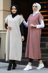 Beige Hijab Sweater 10111BEJ - 3