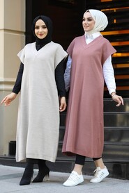 Beige Hijab Sweater 10111BEJ - 4