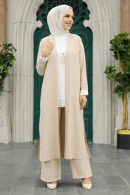Beige Hijab Triple Suit 5223BEJ - 2