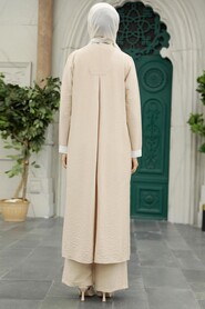Beige Hijab Triple Suit 5223BEJ - 3