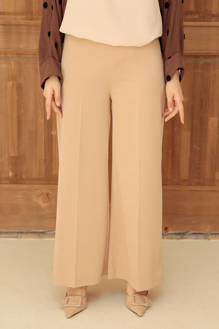 Beige Hijab Trouser 4893BEJ - NEVA STYLE