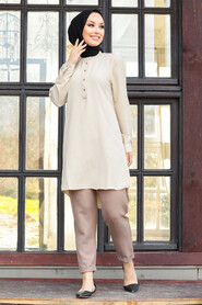 Beige Hijab Tunic 1146BEJ - 2