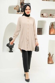 Beige Hijab Tunic 11488EJ - 1