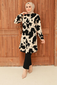 Beige Hijab Tunic 11576BEJ - 2
