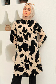 Beige Hijab Tunic 11576BEJ - 1