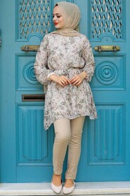 Beige Hijab Tunic 20390BEJ - 2
