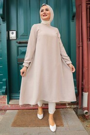 Beige Hijab Tunic 2094BEJ - 1