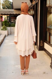 Beige Hijab Tunic 2443BEJ - 2