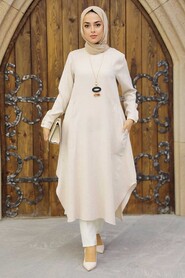 Beige Hijab Tunic 24497BEJ - 1