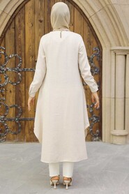 Beige Hijab Tunic 24497BEJ - 3