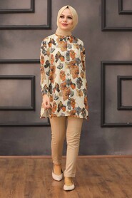 Beige Hijab Tunic 27323BEJ - 1