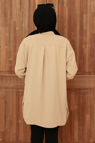 Beige Hijab Tunic 3792BEJ - 2