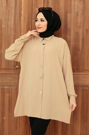 Beige Hijab Tunic 3793BEJ - 1