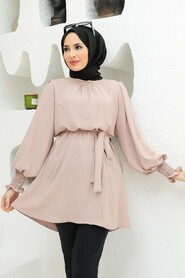 Beige Hijab Tunic 3795BEJ - 1