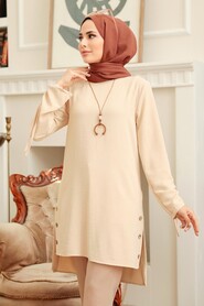 Beige Hijab Tunic 4044BEJ - 2