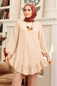 Beige Hijab Tunic 4114BEJ - 1