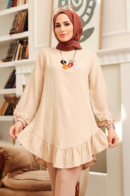 Beige Hijab Tunic 4114BEJ - 2