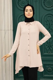 Beige Hijab Tunic 4601BEJ - 3