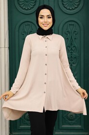 Beige Hijab Tunic 4601BEJ - 1