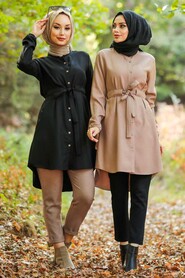 Beige Hijab Tunic 4680BEJ - 3