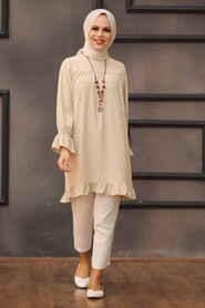 Beige Hijab Tunic 528BEJ - 1