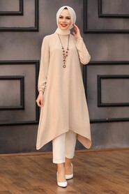 Beige Hijab Tunic 541BEJ - 1
